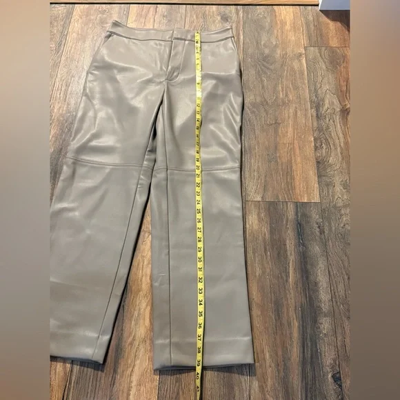 Banana Republic Vegan Leather Pants in light tan - Picture 7 of 10